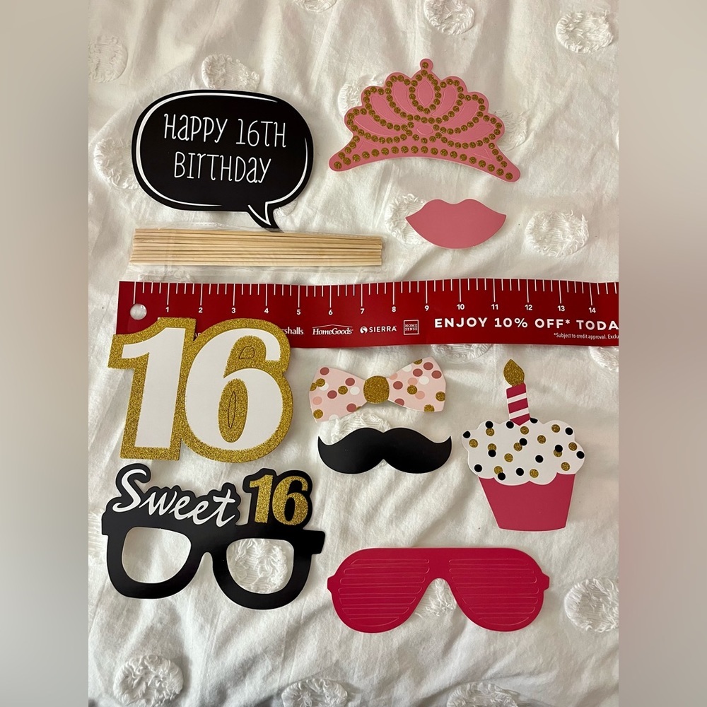 Sweet 16 photo booth props